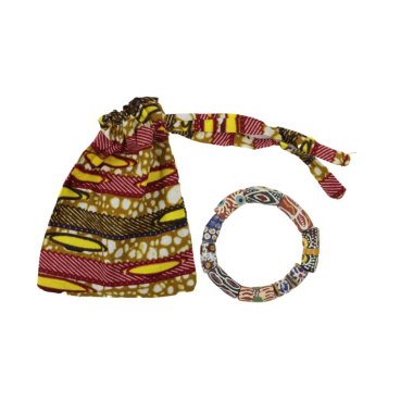 Krobo kralen armband, kleur assorti, 15 cm