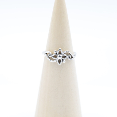 Ring zilver Mt. 10/62 Bloem SP8200