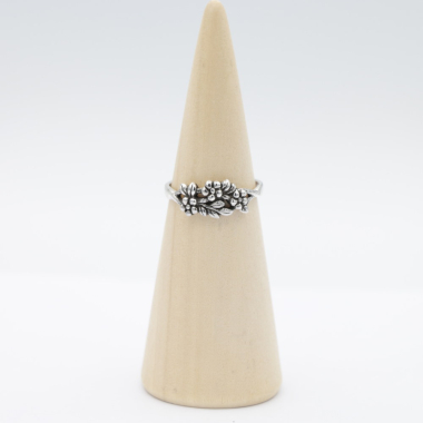 Ring zilver Mt. 8/57 Bloemen SP31800