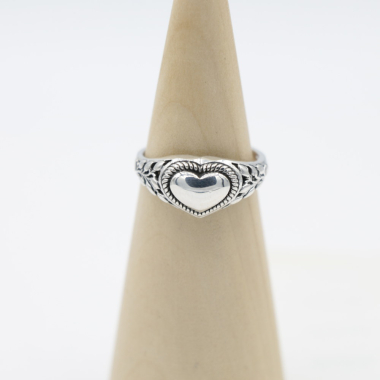 Ring zilver Mt. 8/57 Hart RB609