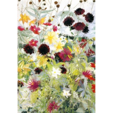 Ansichtkaart Dahlia's in tinten (J. Hudig)