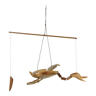 Windgong bamboe eend vorm naturel