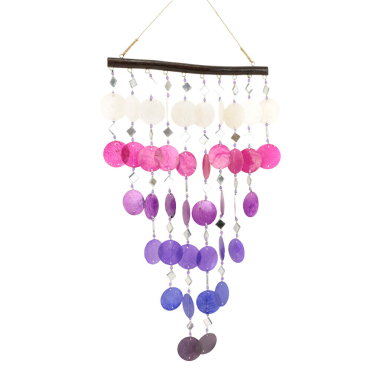 Hanger capiz/spiegels paarse tinten