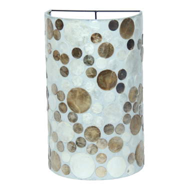 Wandlamp schelp munt koper incl. fitting