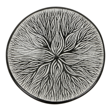 Schaal terracotta stippen dahlia 3D S