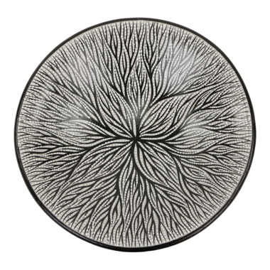 Schaal terracotta stippen dahlia 3D L