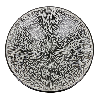 Schaal terracotta stippen dahlia 3D XXL