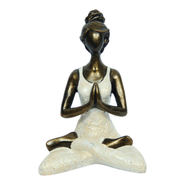 Beeld resin yoga lotus