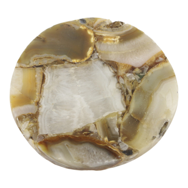 Onderzetter agaat rond goud