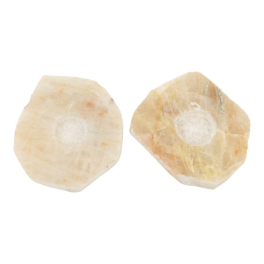 Waxinelichthouder kwarts steen vuur