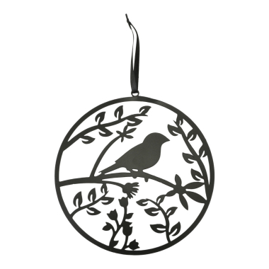 Ornament metaal vogel op tak M