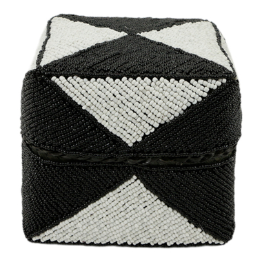 Offermand zwart/wit driehoek M