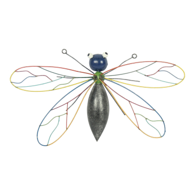 Wall deco metal wasp multicolor