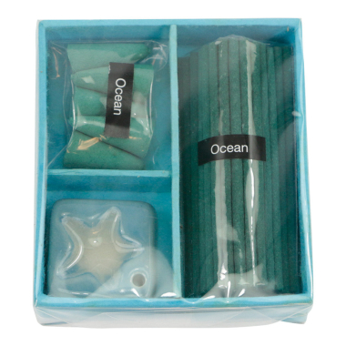 Cadeau box wierook ster plaat turqoise