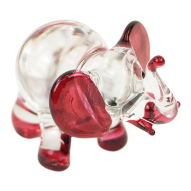 Beeld glas olifant rood