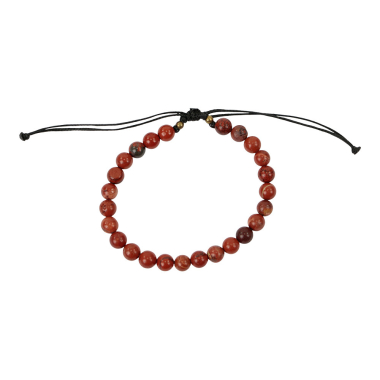 Armband edelstenen jasper rood verstelbaar