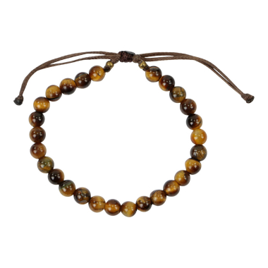 Armband edelstenen tijgeroog verstelbaar