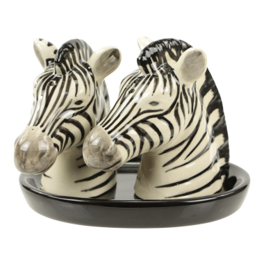 Peper en zoutstel keramiek zebra