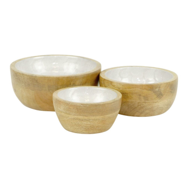 Bols en bois de manguier Megan set 3