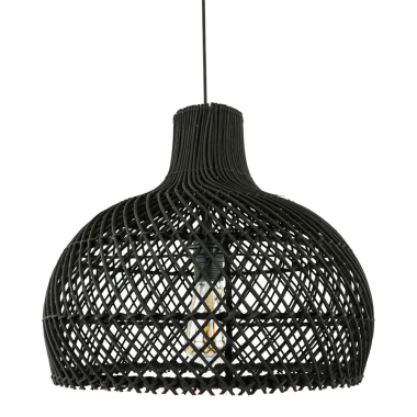Rotan hanglamp zwart Debby S