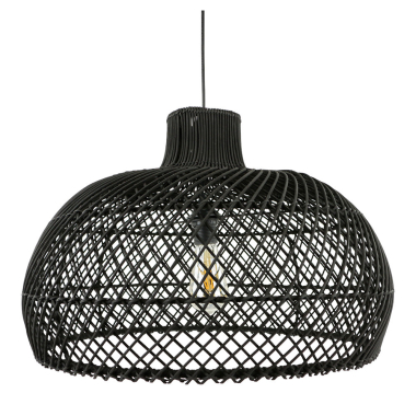 Rotan hanglamp zwart Debby L