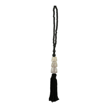 Collier coquillage Bayu noir