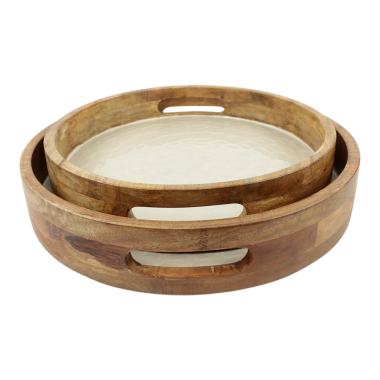 Planche de service en bois de manguier Megan Set 2