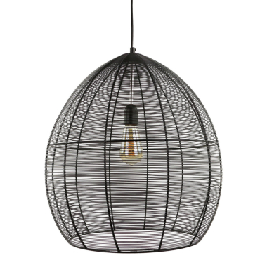 Lampe à suspension métal noir Anila
