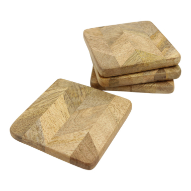 Houten onderzetters Vaya Set 4
