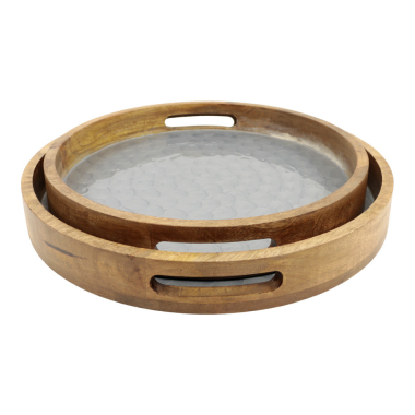 Serveerplank mangohout Nina Set 2