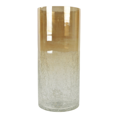 Waxinelichthouder amber cilinder L