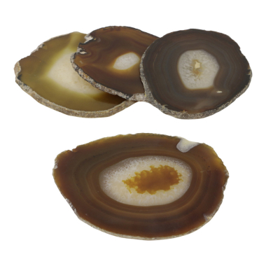 Onderzetter honing agaat steen set4