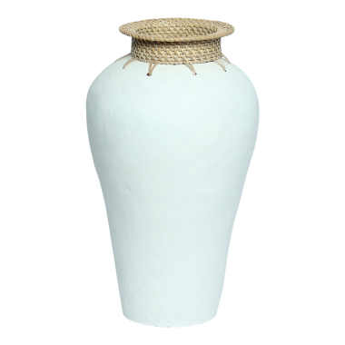Vaas terracotta Longa rotan S