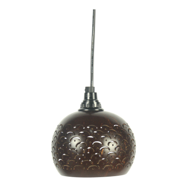 Hanglamp kokosnoot Uli bruin