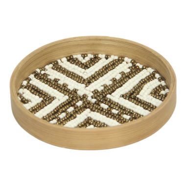 Coaster beads Lana white