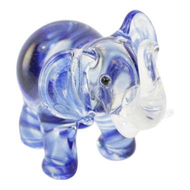 Beeld glas olifant blauw
