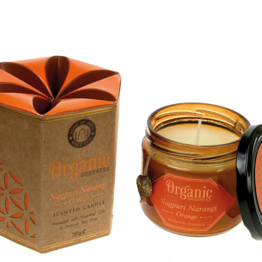 Kaars soja biologisch sinaasappel