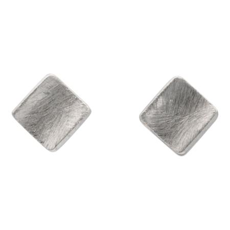Oorsteker Dubbel Vierkant, zilver RB068