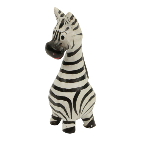 Beeld hout zebra lange nek XS