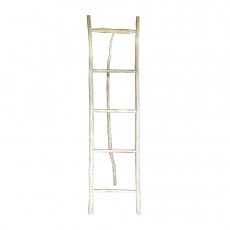 Decoratie ladder hout wit Kayo XL