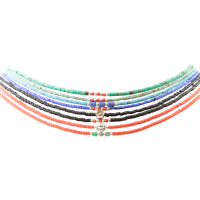 Kralen ketting Afghanistan 45 cm, assorti