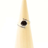 Ring zilver Mt. 7/55 Zwarte Onyx MN21