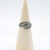 Ring zilver Mt. 9/60 Open bladeren RB037