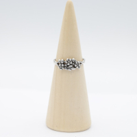 Ring zilver Mt. 9/60 Bloemen SP31800