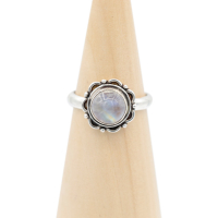 Ring zilver Mt. 10/62 Maansteen MN16