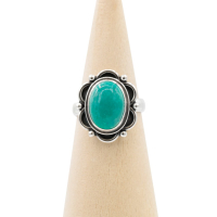 Ring zilver Mt. 10/62 Turquoise RAJ6
