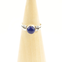 Ring zilver Mt. 6/52 Lapis Lazulli MN09