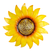 Wanddecoratie metaal zonnebloem