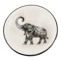 Schaal terracotta stippen olifant XL