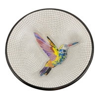 Schaal terracotta stippen kolibrie XL